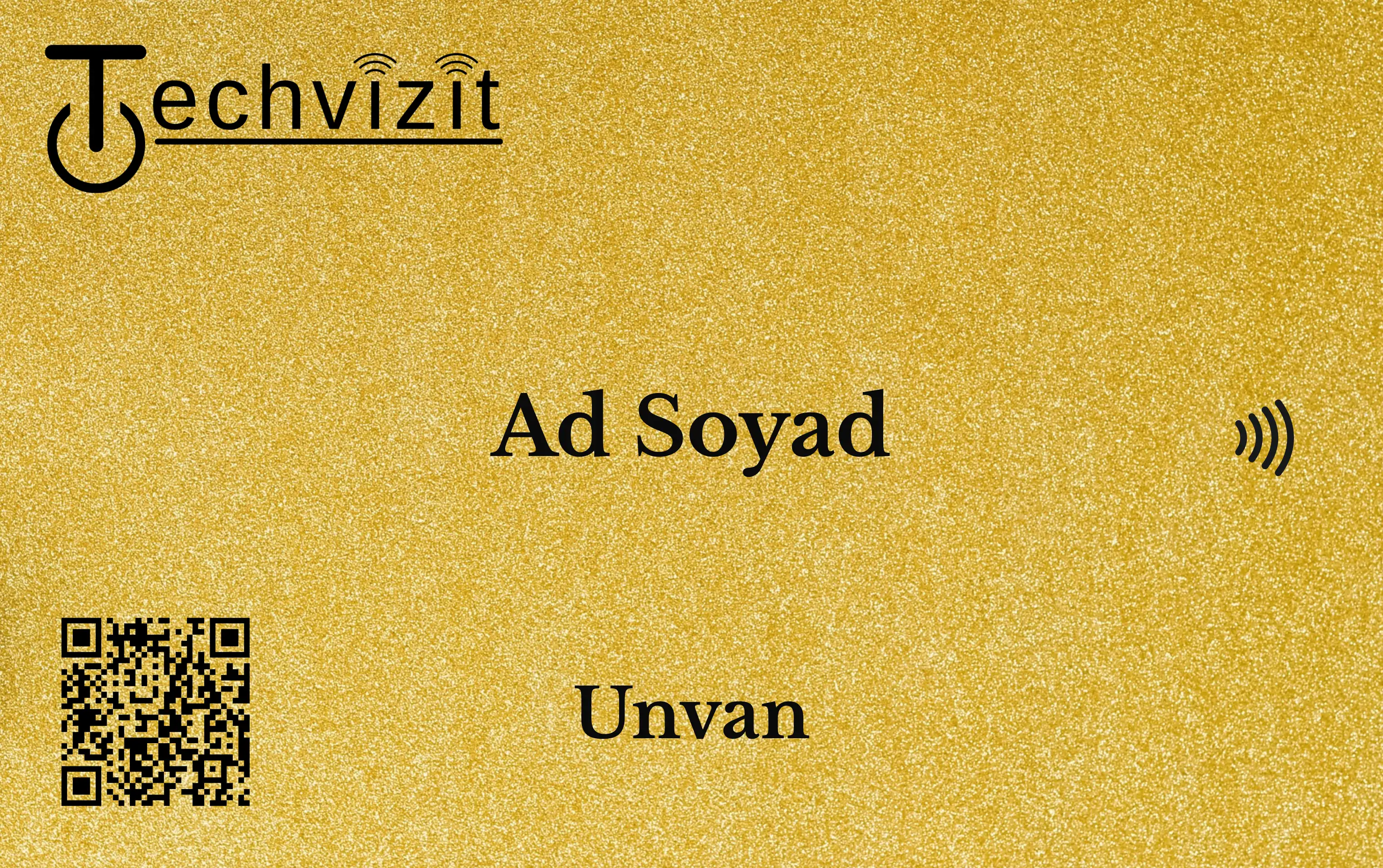 Altın Dijital Kartvizit Arka